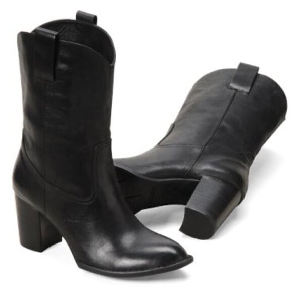 Born Women Allegra Leather Comfort Heels shoes boots sz 8 - Picture 1 of 15
